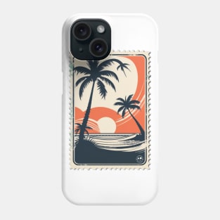 beach palm tree island Phone Case