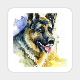 German Shepherd Watercolor - Gift For Dog Lovers Magnet