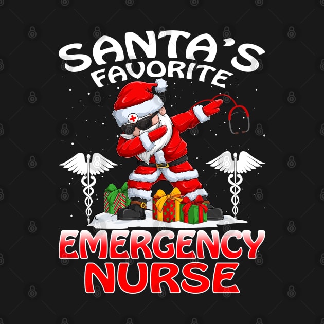 Santas Favorite Emergency Nurse Christmas T Shirt by intelus