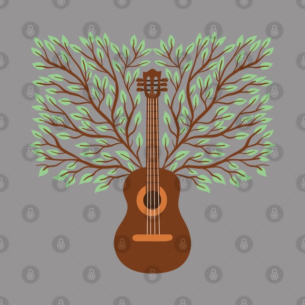 acoustic guitar tree of life guitar player nature guitarist by StoreOfLove