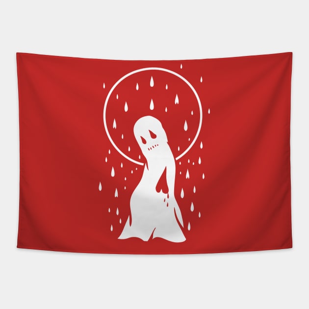 sad ghost in the rain Tapestry by somatosis