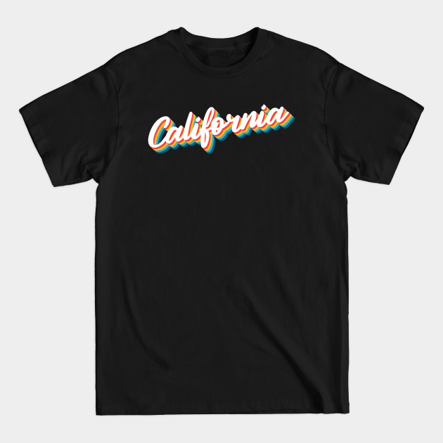 1980s Vintage Style / California Aesthetic Typography - California - T-Shirt