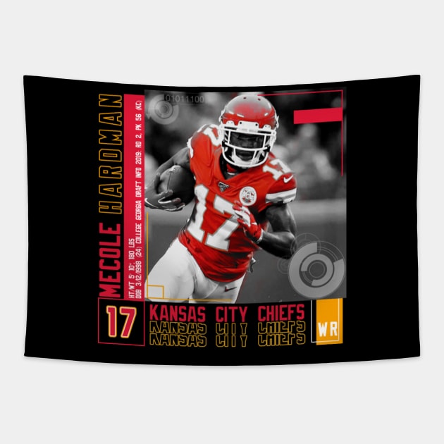 Mecole Hardman Paper Poster Tapestry by art.Hamdan