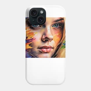 Poster with Elle Fanning`s face Phone Case