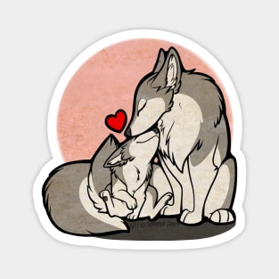 Parental Love - Wolf Magnet