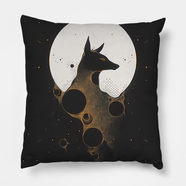 Monotone Illustration of Dog Pillow by Sheptylevskyi