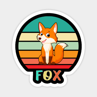 Vintage Retro Fox Magnet