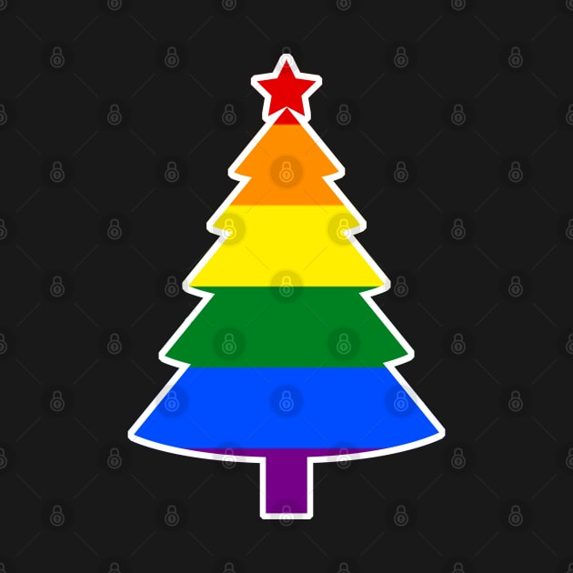 Christmas Tree LGBT Flag Gay Pride Rainbow by aaallsmiles