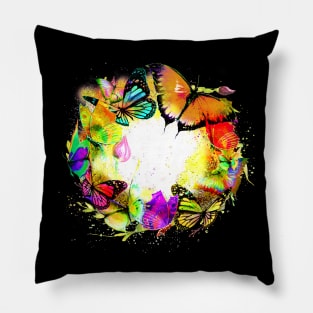 Butterfly Frenzy Pillow