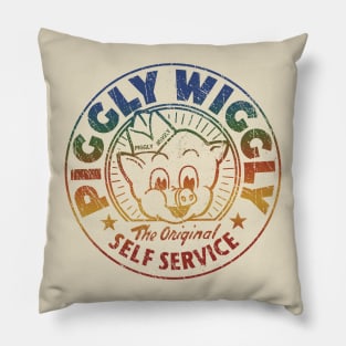 Retro Colors Piggly Wiggly Pillow