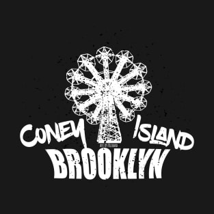 Coney Island Brooklyn white ink T-Shirt