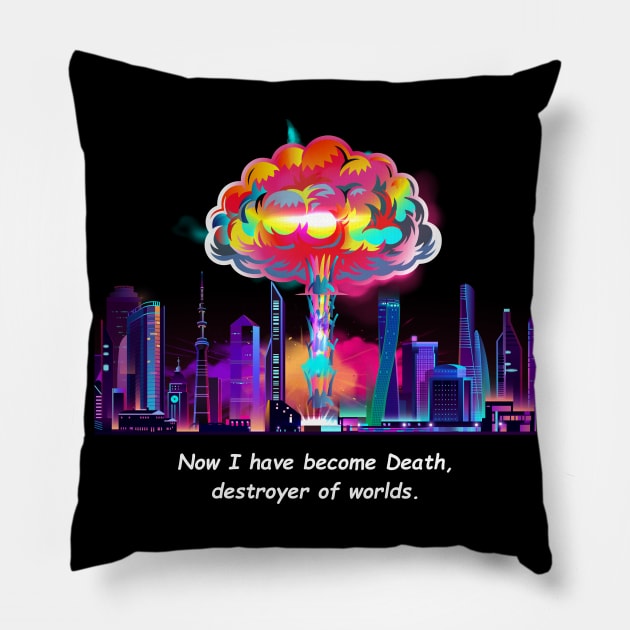 Colorfull Atomic Explosion Pillow by InspirationPL