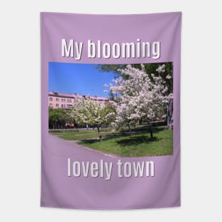 my blooming town Tapestry