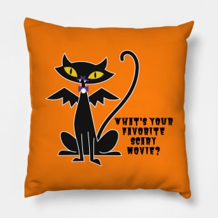 Black Cat Favorite Scary Movie Pillow