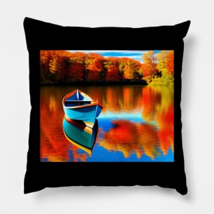 Fall landscape With a Boat Pillow