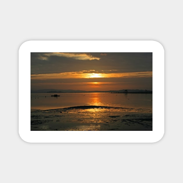 White Cliff Sunset Magnet by RedHillDigital