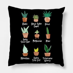 Sansevieria Cultivars (Black) Pillow