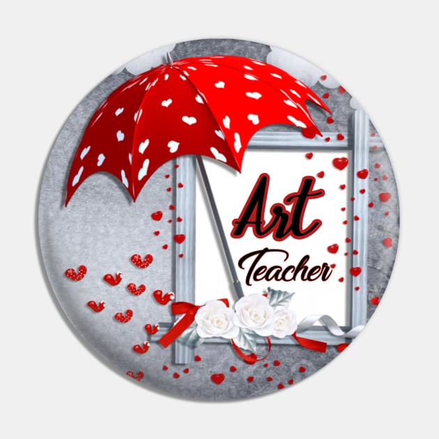 Art teacher Pin by Light Up Glow 