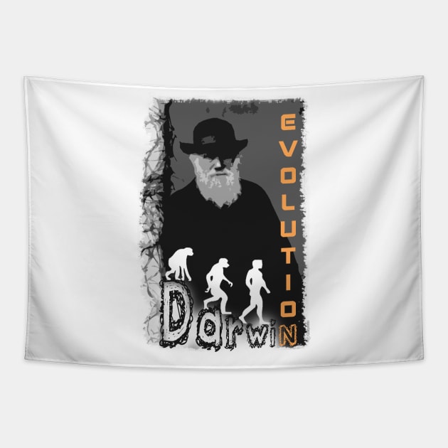 Darwin Evolution Tapestry by Crazydodo