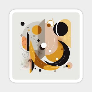 Flat Abstract Retro Geometry Magnet