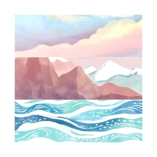 Sky, Mountains, Waves T-Shirt