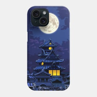 Dope night temple scene illustration Phone Case