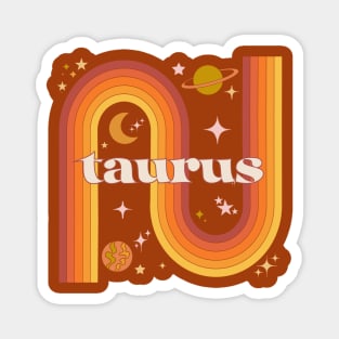 Taurus Zodiac Sign - 70s Taurus Horoscope Sign Magnet