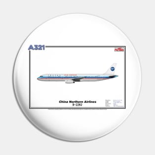 Airbus A321 - China Northern Airlines (Art Print) Pin