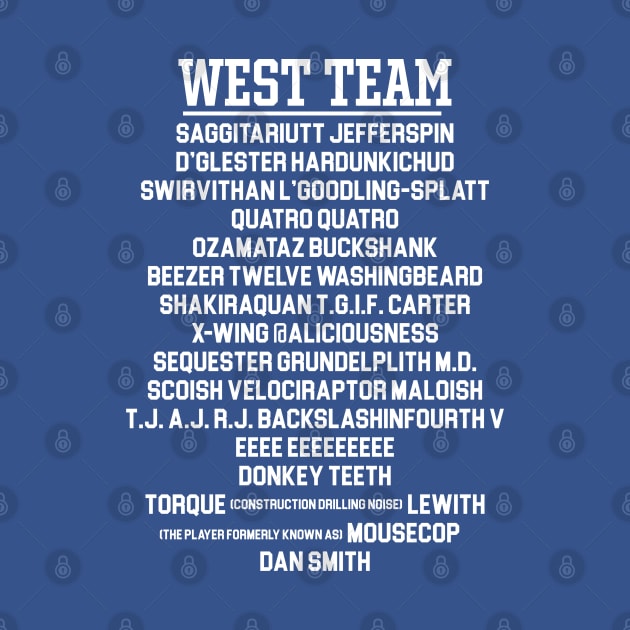 WEST TEAM --- East/West College Football Bowl by darklordpug