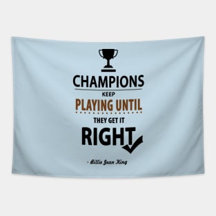 Billie Jean King Tennis player Inspirational Motivational Quotes Tapestry