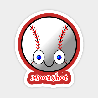 Moonshot Smiling Baseball Magnet