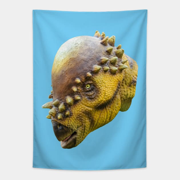 Pachycephalosaurus head Tapestry by dalyndigaital2@gmail.com