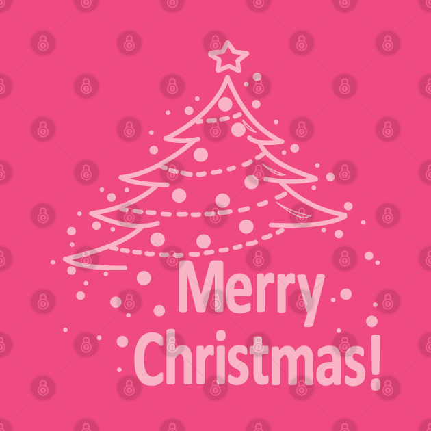 Merry Christmas Tree Pink Merry Christmas Tree T Shirt Teepublic 