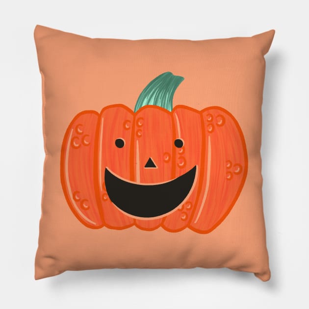 Happy Little Pumpkin Pillow by Made Adventurous