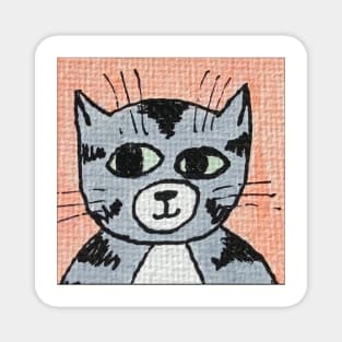 Whimsical Cat Portrait #2 Magnet