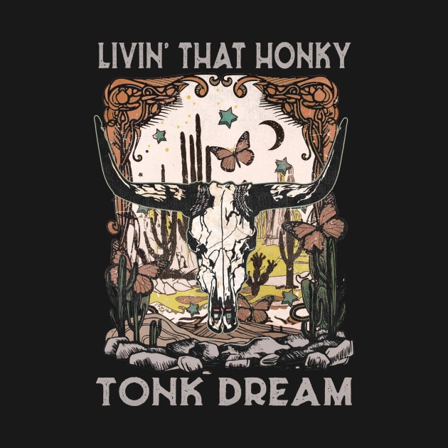 Livin' That Honky Tonk Dream Deserts Bull Head by Maja Wronska