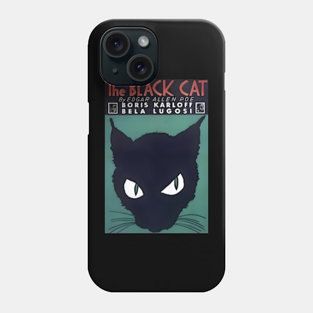 The Black Cat by Edgar Allen Poe Phone Case by Desert Owl Designs