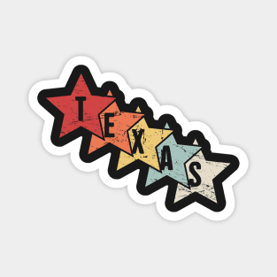 Retro 70s Texas Stars Magnet