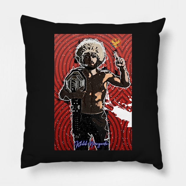 Khabib Nurmagomedov - MMA legends - Design Pillow by Great-Peoples