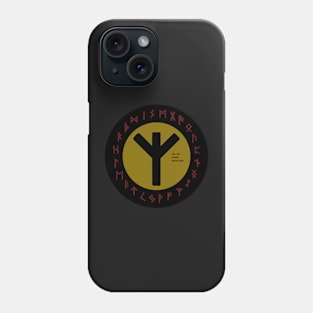 Yellow Elhaz Futhark Rune Symbol Phone Case