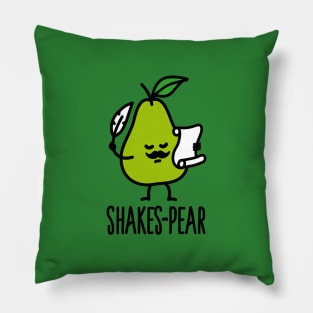 Shakes-Pear, Shakespeare funny pear pun cartoon Pillow