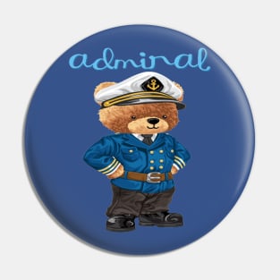 ADMIRAL CAPTAIN BEAR Pin