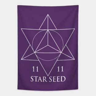 Starseed Tetrahedron Sacred Geometry Tapestry