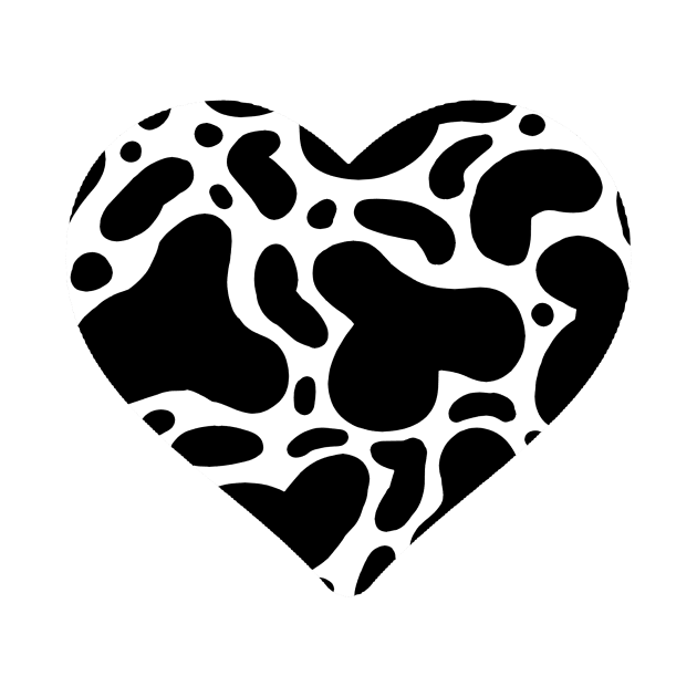 Minimalist Heart Cow Print by heartcandii