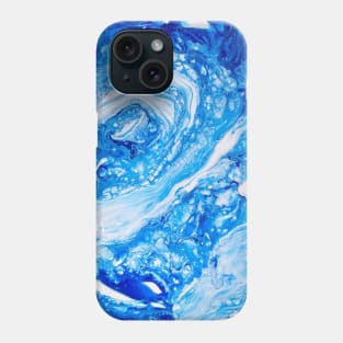 Hydro Flask sticker - Aesthetic abstract ocean blue sea watercolor texture Phone Case