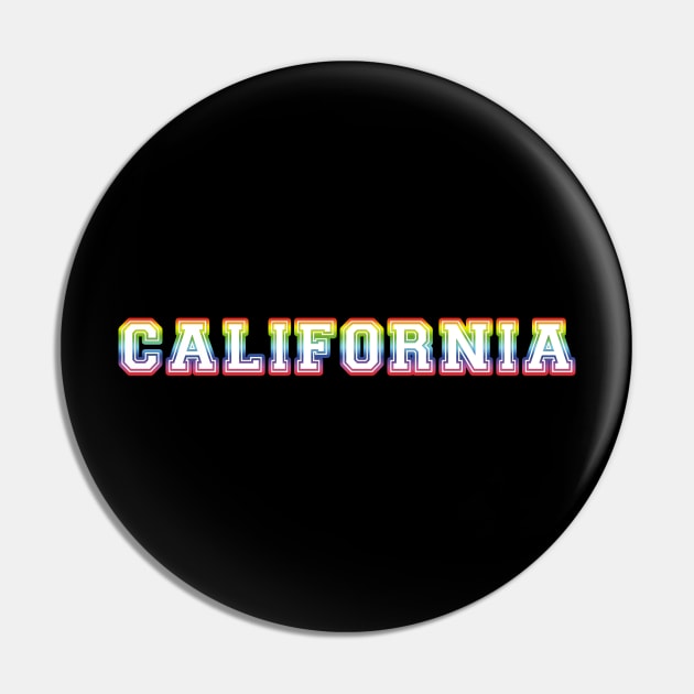 California Pride Rainbow Pin by HighBrowDesigns