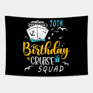 70Th Birthday Cruise Squad Gifts 2024 Matching Party Family Tapestry