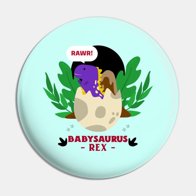 Babysaurus Rex | Cute Dino Baby Pin by KidsKingdom