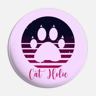 Cat Lover Retro Pin