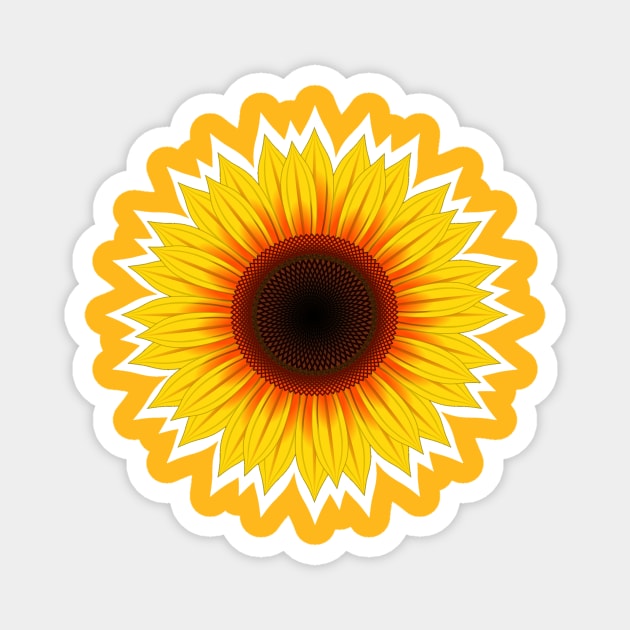 YELLOW Sunflower Blooming Magnet by SartorisArt1